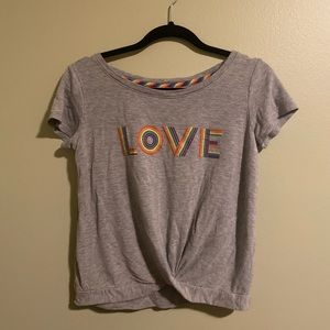 “LOVE” rainbow T-shirt